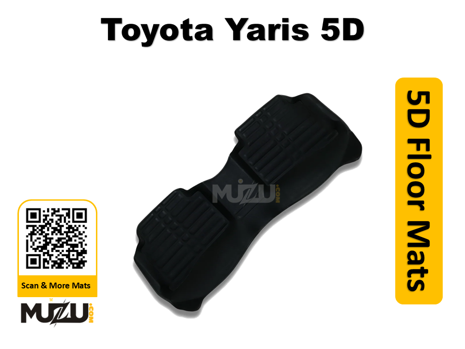 Toyota Yaris 5D Black Car Floor Mats – Custom Luxury Fit