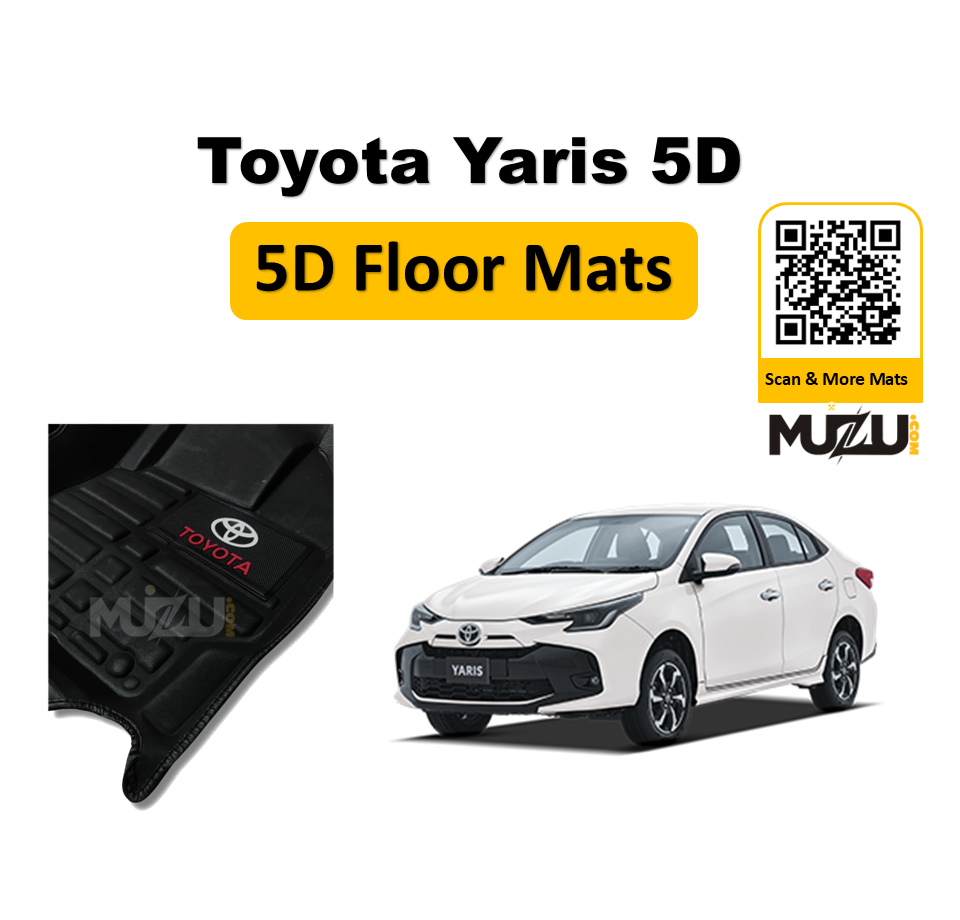 Toyota Yaris 5D Black Car Floor Mats – Custom Luxury Fit
