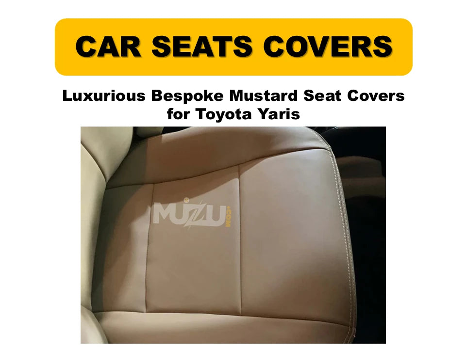 Toyota Yaris Bespoke Mustard Seat Covers – Luxurious Custom Fit, Premium Comfort & Stylish Protection