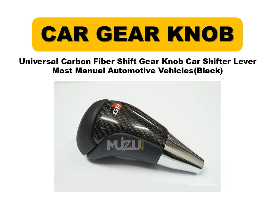 Universal Carbon Fiber Style Gear Shift Knob – Car Shifter Lever for Most Manual Vehicles (Black)| COD Available | Fast Delivery