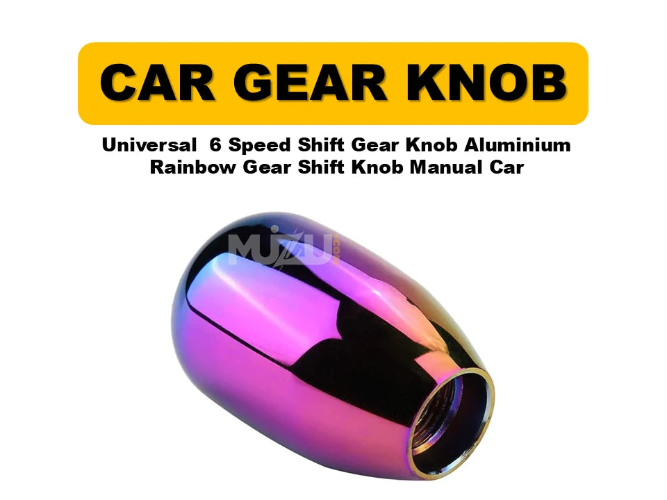 Universal 6-Speed Aluminium Rainbow Gear Shift Knob – Manual Transmission