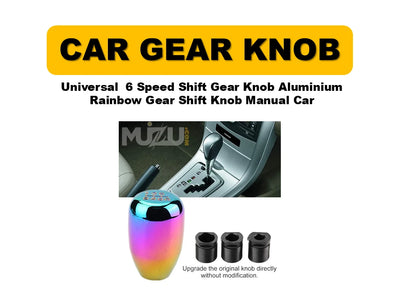 Universal 6-Speed Aluminium Rainbow Gear Shift Knob – Manual Transmission