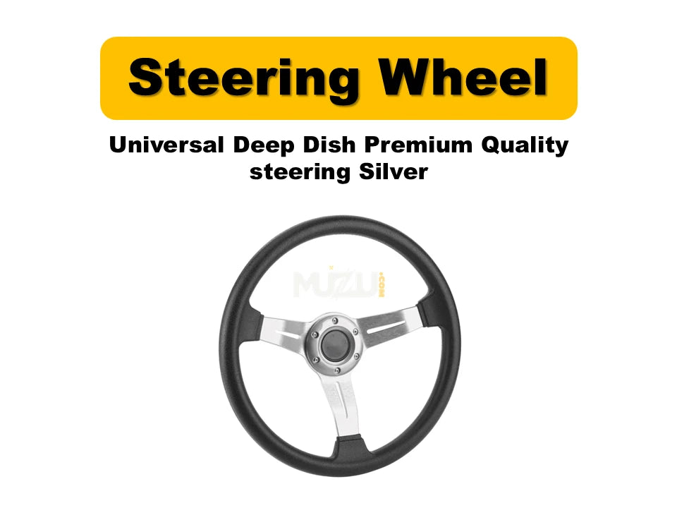 Universal Deep Dish Steering Wheel – Premium High Gloss Red Finish