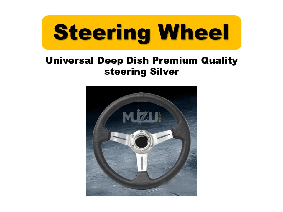 Universal Deep Dish Steering Wheel – Premium High Gloss Red Finish