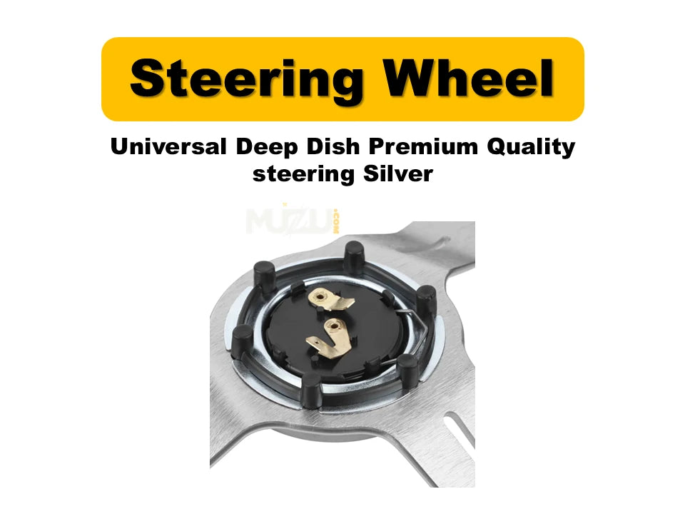 Universal Deep Dish Steering Wheel – Premium High Gloss Red Finish