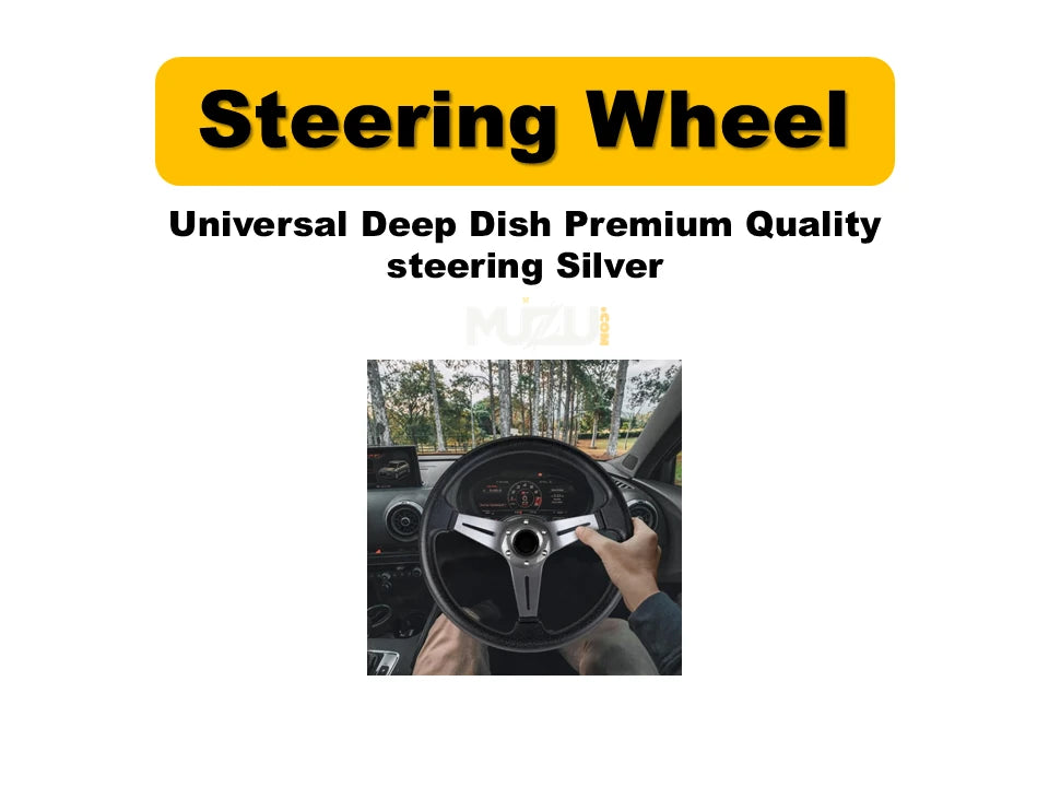 Universal Deep Dish Steering Wheel – Premium High Gloss Red Finish