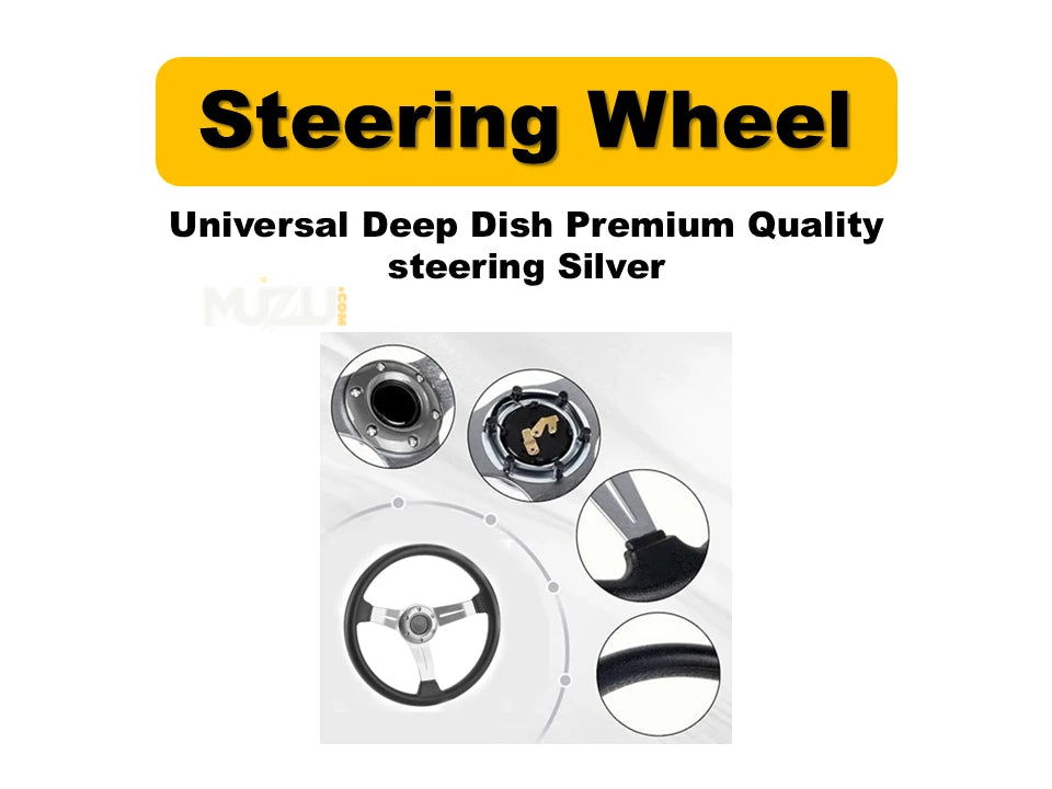 Universal Deep Dish Steering Wheel – Premium High Gloss Red Finish