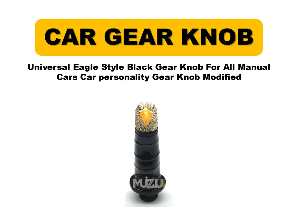 Universal Eagle Style Black Gear Knob – Modified Personality Gear Shift Knob for Manual Cars