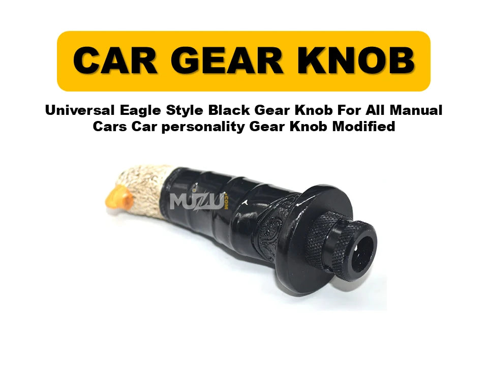 Universal Eagle Style Black Gear Knob – Modified Personality Gear Shift Knob for Manual Cars