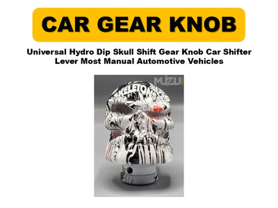 Universal Hydro Dip Skull Gear Shift Knob – Car Shifter Lever for Most Manual Vehicles
