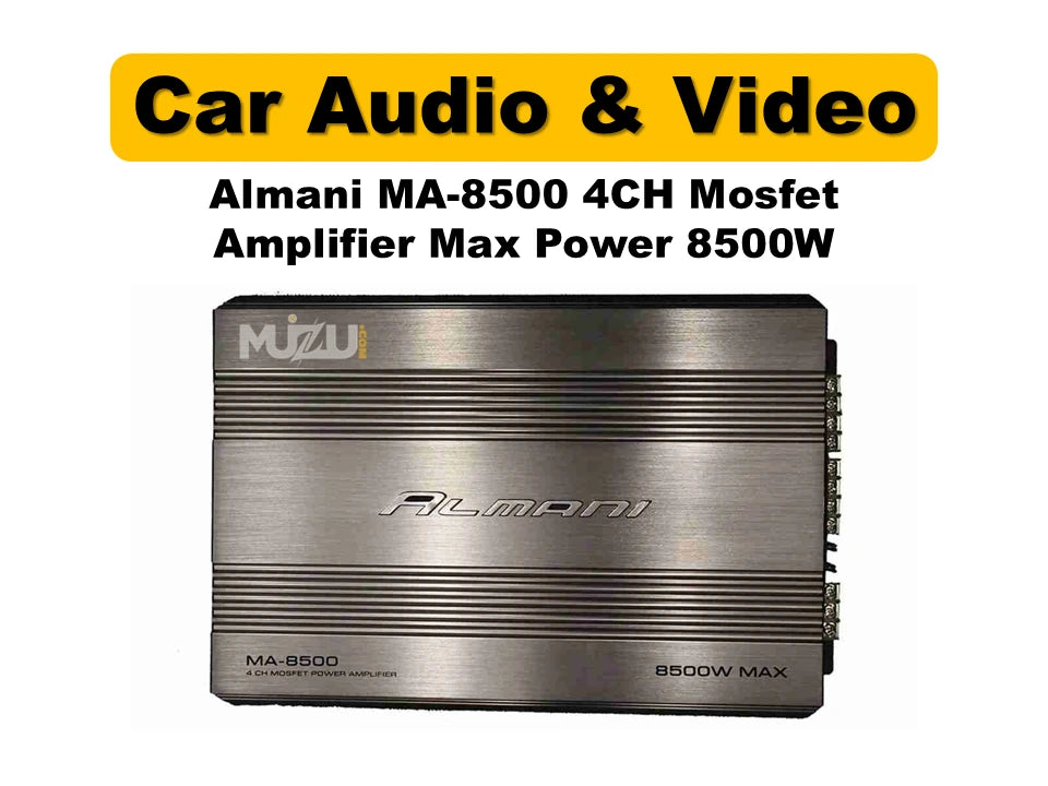 Almani MA-8500 4-Channel MOSFET Car Amplifier | 8500W Max Power