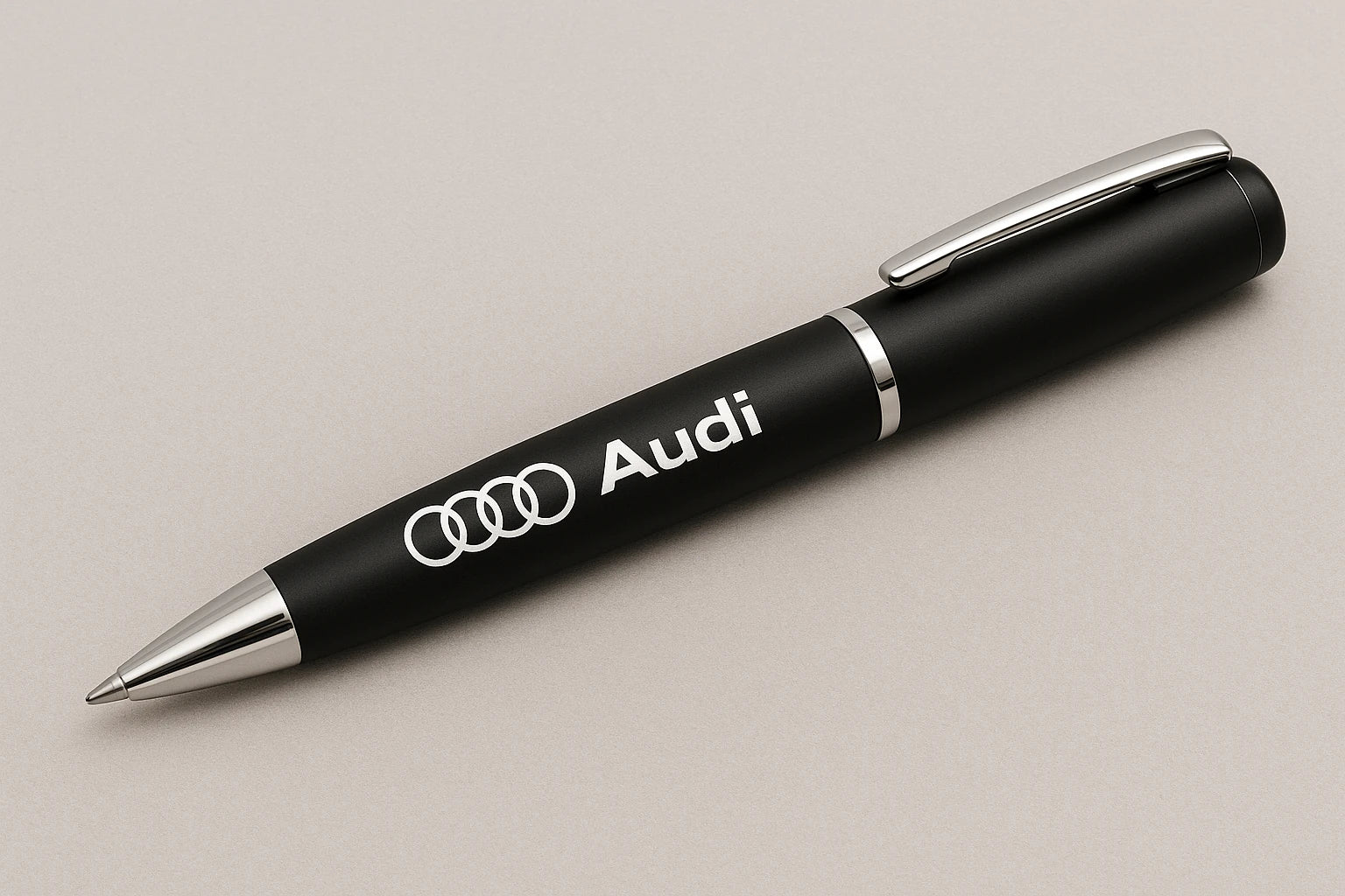Audi Logo Pen – Luxury Black Metal Ballpoint for Audi Enthusiasts
