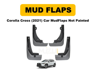 Car Mud Flaps Toyota Corolla Cross 2021 – Not Painted 4 Pcs Set with Colour Box Pack (China)