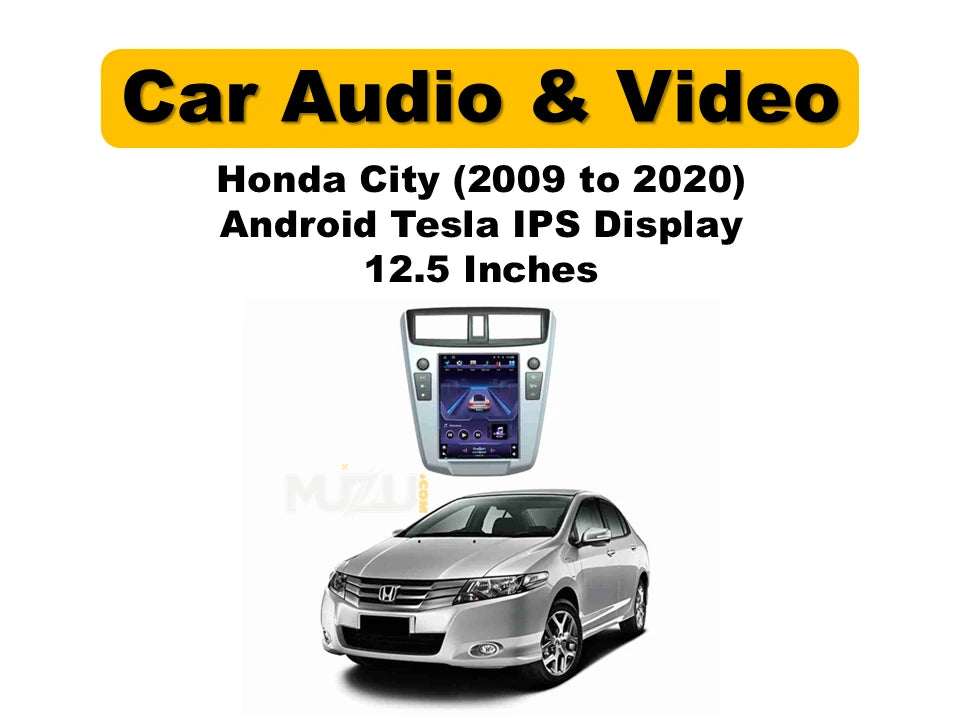 Honda City Tesla Style Android Panel 2009–2020 | 12.5 Inch IPS Touch Display