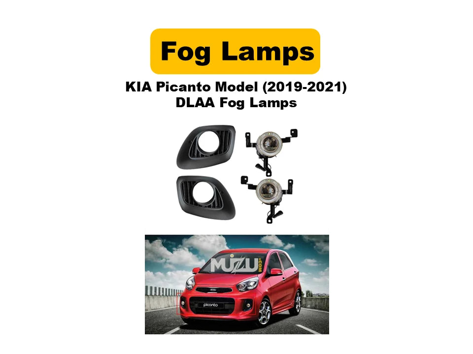 KIA Picanto 2019–2021 DLAA Fog Lamps | Original Fit | Clear White Light