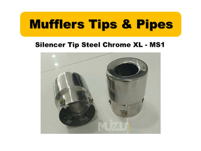 Silencer Tip Steel Chrome XL – MS1 | Stylish Exhaust Muffler Tip