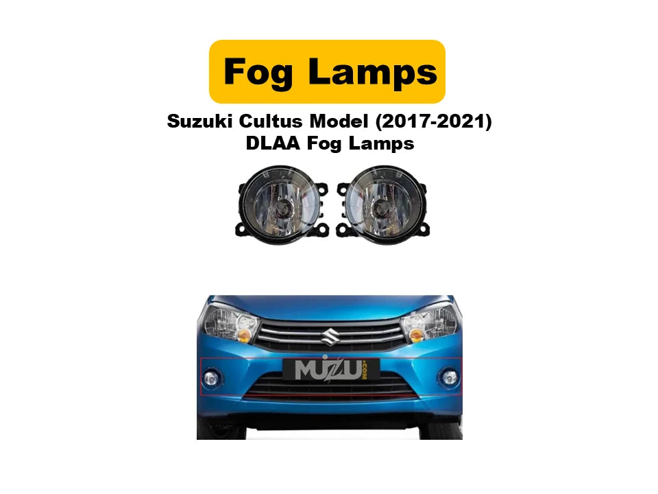 Suzuki Cultus 2017–2021 DLAA Fog Lamps – OEM Style Front Fog Lights (Pair)