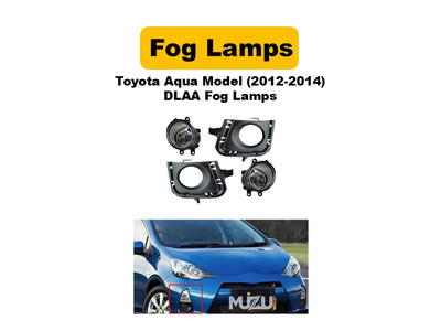 Toyota Aqua 2012–2014 DLAA Fog Lamps | Front Bumper Fog Lights Set