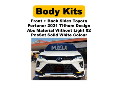 Toyota Fortuner 2021 Tithum Style 4×4 Body Kit – Front & Rear (2 Pcs Set, ABS Material, Solid White, Without Lights)