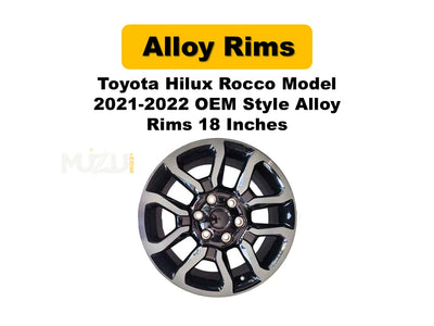 Toyota Hilux Rocco 2021–2022 OEM Style Alloy Rims – 18 Inch Heavy-Duty Sport Wheels (Set of 4)