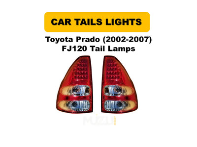 Toyota Prado FJ120 2002–2007 Rear Tail Lamps – OEM Style Back Lights (Pair)