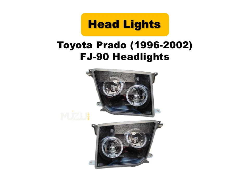 Toyota Prado FJ90 1996–2002 Headlights – OEM Style Front Head Lamps (Pair)
