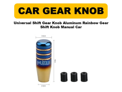 Universal Aluminum Rainbow Shift Gear Knob – Manual Car Gear Shifter