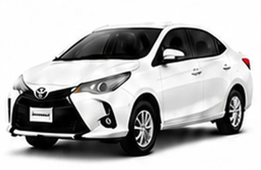 Toyota Corolla and Yaris white sedan for underbody coating in Lahore