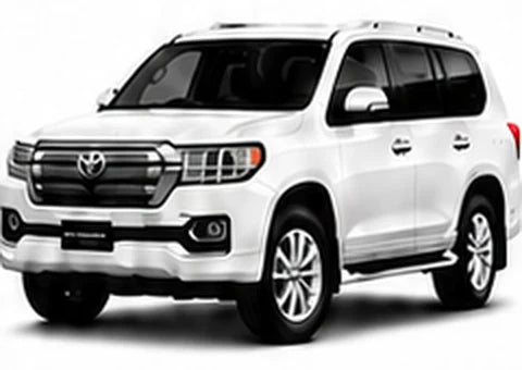 Toyota Land Cruiser white SUV for underbody coating in Lahore